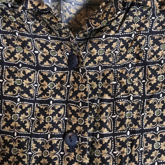 VTG Oversized Menswear Inspired Silk Camp Shirt 1X - Picture 3 of 6